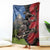 New Zealand Kea And Pohutukawa Blanket With The Mountain Landscape