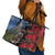 New Zealand Kea And Pohutukawa Leather Tote Bag With The Mountain Landscape