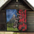 New Zealand Kea And Pohutukawa Quilt With The Mountain Landscape