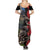 New Zealand Kea And Pohutukawa Summer Maxi Dress With The Mountain Landscape