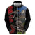 New Zealand Kea And Pohutukawa Zip Hoodie With The Mountain Landscape