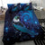 New Zealand Tui Bird Bedding Set The Pleiades Star Cluster and Koru Tribal Tattoo Galaxy Vibe