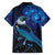 New Zealand Tui Bird Hawaiian Shirt The Pleiades Star Cluster and Koru Tribal Tattoo Galaxy Vibe