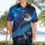 New Zealand Tui Bird Hawaiian Shirt The Pleiades Star Cluster and Koru Tribal Tattoo Galaxy Vibe