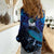New Zealand Tui Bird Women Casual Shirt The Pleiades Star Cluster and Koru Tribal Tattoo Galaxy Vibe