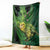 New Zealand Kākāpō Blanket Silver Fern with Close up of Green Fern Leaves and Maori Tattoo