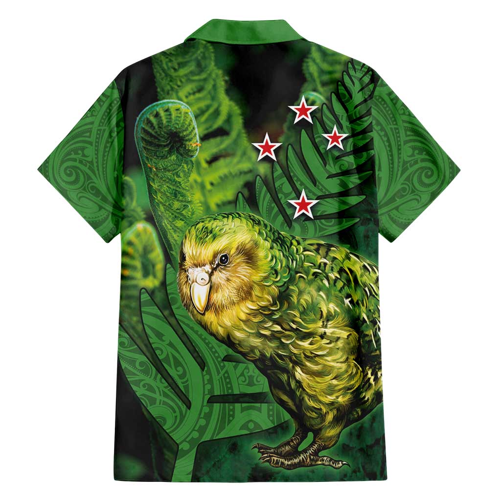 New Zealand Kkp Family Matching Off Shoulder Maxi Dress and Hawaiian Shirt Silver Fern with Close up of Green Fern Leaves and Maori Tattoo LT03 - Polynesian Pride
