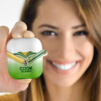 Cook Islands Rugby AirPods Case Six Eight Two to The World - Tatau Tribal Motif