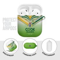 Cook Islands Rugby AirPods Case Six Eight Two to The World - Tatau Tribal Motif