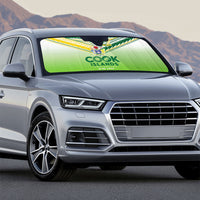 Cook Islands Rugby Auto Sun Shade Six Eight Two to The World - Tatau Tribal Motif