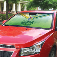 Cook Islands Rugby Auto Sun Shade Six Eight Two to The World - Tatau Tribal Motif