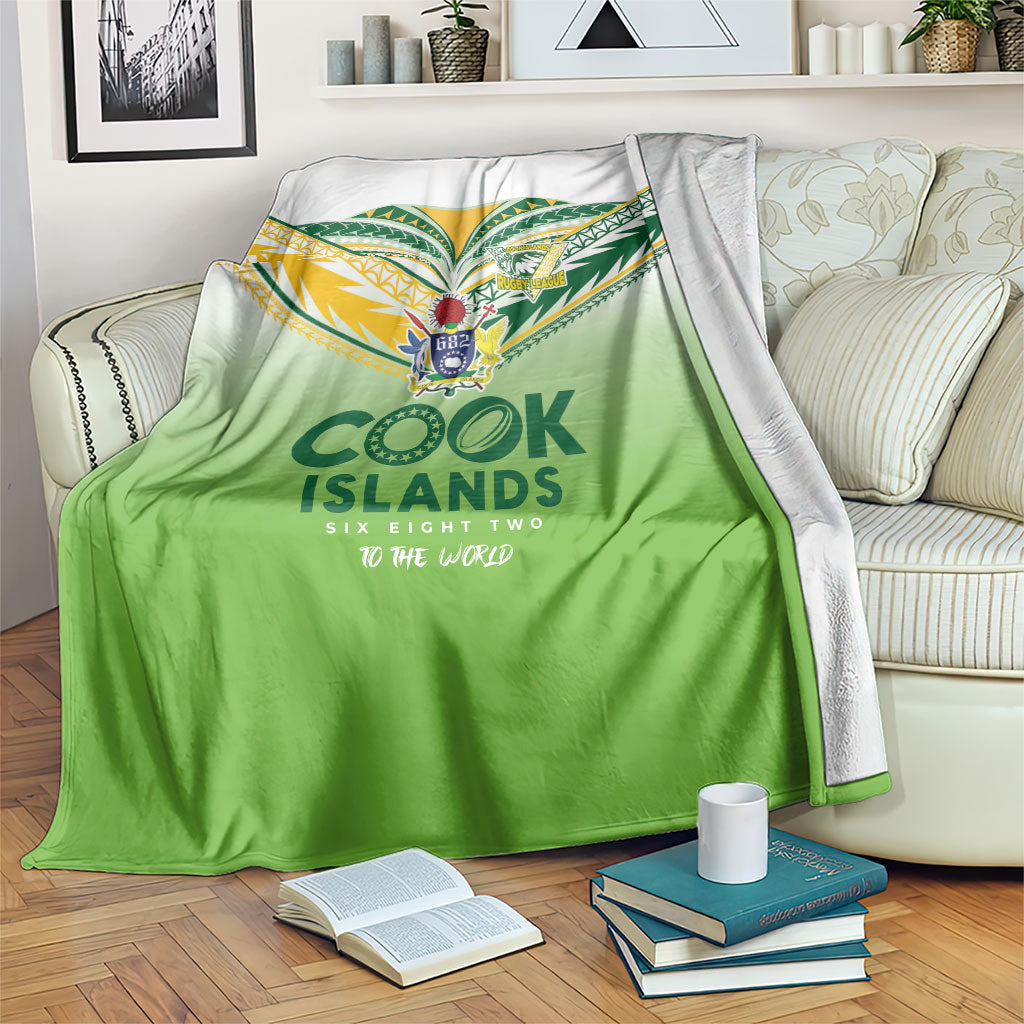 Cook Islands Rugby Blanket Six Eight Two to The World - Tatau Tribal Motif