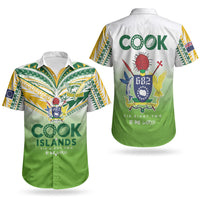 Cook Islands Rugby Couples Matching Short Sleeve Bodycon Dress and Hawaiian Shirt Six Eight Two to The World - Tatau Tribal Motif