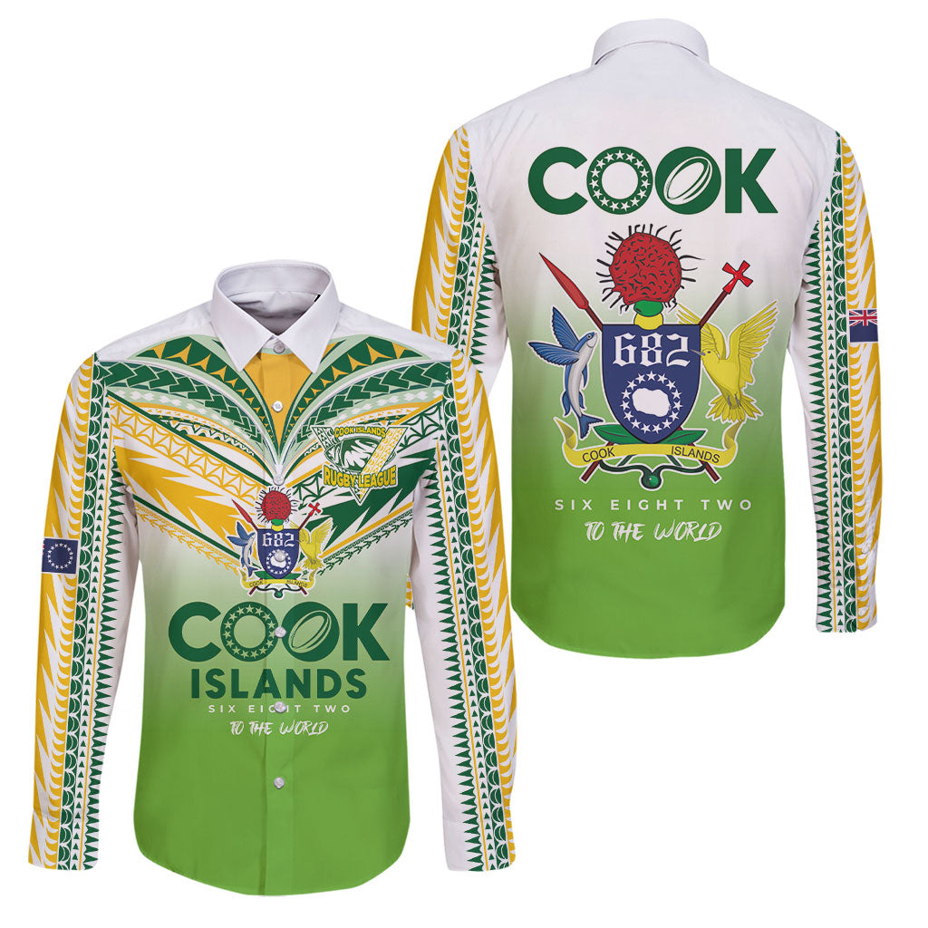 Cook Islands Rugby Family Matching Off Shoulder Maxi Dress and Hawaiian Shirt Six Eight Two to The World - Tatau Tribal Motif