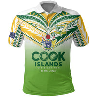 Cook Islands Rugby Polo Shirt Six Eight Two to The World - Tatau Tribal Motif