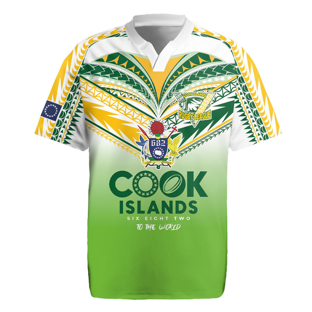 Cook Islands Rugby Rugby Jersey Six Eight Two to The World - Tatau Tribal Motif