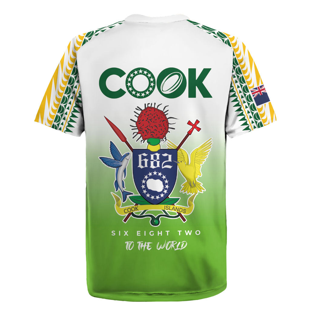 Cook Islands Rugby Rugby Jersey Six Eight Two to The World - Tatau Tribal Motif