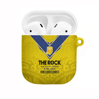 Niue Rugby AirPods Case Six Eight Three to The World - Hiapo Tribal Motif