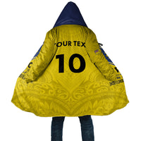 Niue Rugby Custom Cloak Six Eight Three to The World - Hiapo Tribal Motif