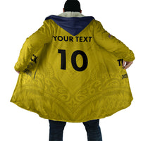 Niue Rugby Custom Cloak Six Eight Three to The World - Hiapo Tribal Motif