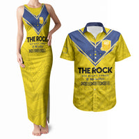 Niue Rugby Custom Couples Matching Tank Maxi Dress and Hawaiian Shirt Six Eight Three to The World - Hiapo Tribal Motif