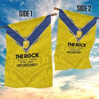 Niue Rugby Garden Flag Six Eight Three to The World - Hiapo Tribal Motif