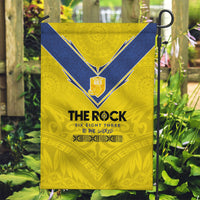 Niue Rugby Garden Flag Six Eight Three to The World - Hiapo Tribal Motif