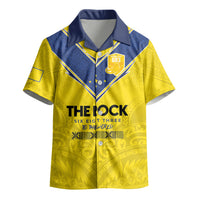 Niue Rugby Custom Kid Hawaiian Shirt Six Eight Three to The World - Hiapo Tribal Motif