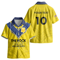 Niue Rugby Custom Kid Hawaiian Shirt Six Eight Three to The World - Hiapo Tribal Motif