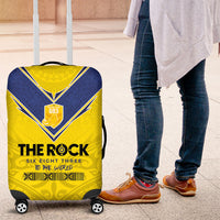 Niue Rugby Luggage Cover Six Eight Three to The World - Hiapo Tribal Motif