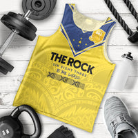 Niue Rugby Custom Men Tank Top Six Eight Three to The World - Hiapo Tribal Motif