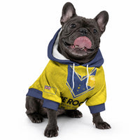Niue Rugby Custom Pet Hoodie Six Eight Three to The World - Hiapo Tribal Motif