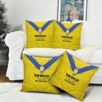 Niue Rugby Pillow Cover Six Eight Three to The World - Hiapo Tribal Motif