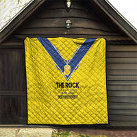 Niue Rugby Quilt Six Eight Three to The World - Hiapo Tribal Motif