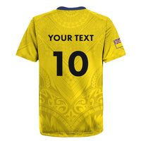 Niue Rugby Custom Rugby Jersey Six Eight Three to The World - Hiapo Tribal Motif