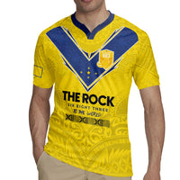 Niue Rugby Custom Rugby Jersey Six Eight Three to The World - Hiapo Tribal Motif