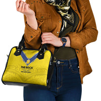 Niue Rugby Shoulder Handbag Six Eight Three to The World - Hiapo Tribal Motif