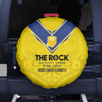 Niue Rugby Spare Tire Cover Six Eight Three to The World - Hiapo Tribal Motif