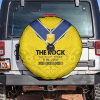Niue Rugby Spare Tire Cover Six Eight Three to The World - Hiapo Tribal Motif