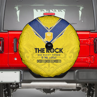 Niue Rugby Spare Tire Cover Six Eight Three to The World - Hiapo Tribal Motif