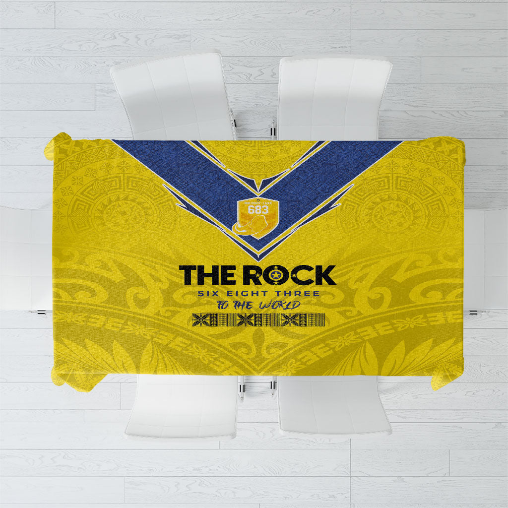 Niue Rugby Tablecloth Six Eight Three to The World - Hiapo Tribal Motif LT03 Multicolor - Polynesian Pride