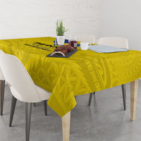 Niue Rugby Tablecloth Six Eight Three to The World - Hiapo Tribal Motif