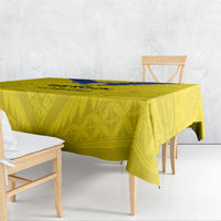 Niue Rugby Tablecloth Six Eight Three to The World - Hiapo Tribal Motif