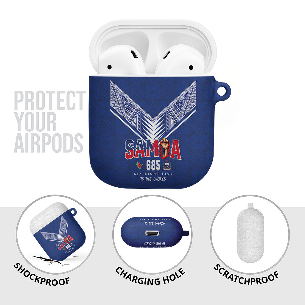 Samoa Rugby AirPods Case Six Eight Five to The World - Pacific Motif