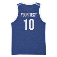 Samoa Rugby Custom Basketball Jersey Six Eight Five to The World - Pacific Motif LT03 - Polynesian Pride