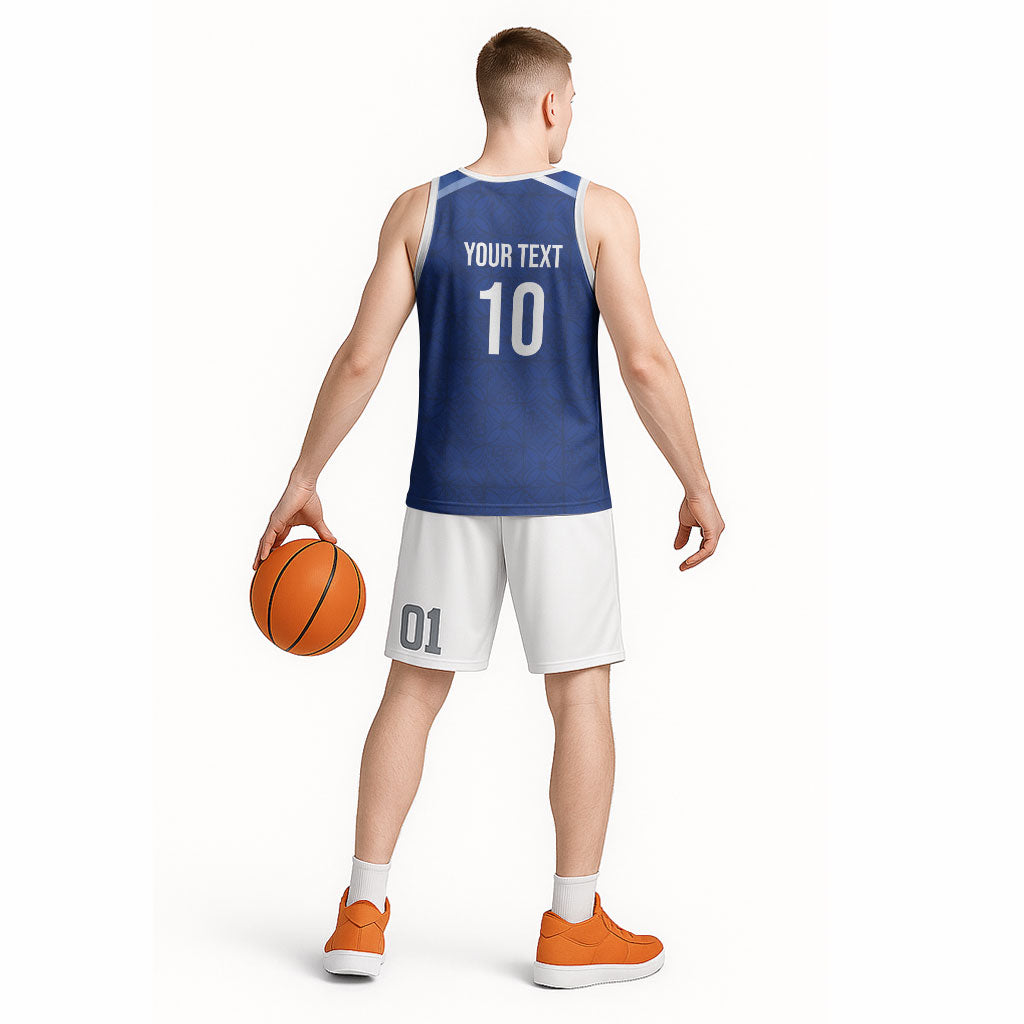 Samoa Rugby Custom Basketball Jersey Six Eight Five to The World - Pacific Motif LT03 - Polynesian Pride