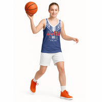 Samoa Rugby Custom Basketball Jersey Six Eight Five to The World - Pacific Motif LT03 - Polynesian Pride