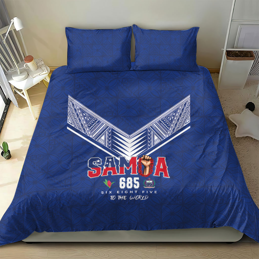 Samoa Rugby Bedding Set Six Eight Five to The World - Pacific Motif