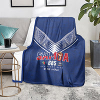 Samoa Rugby Blanket Six Eight Five to The World - Pacific Motif