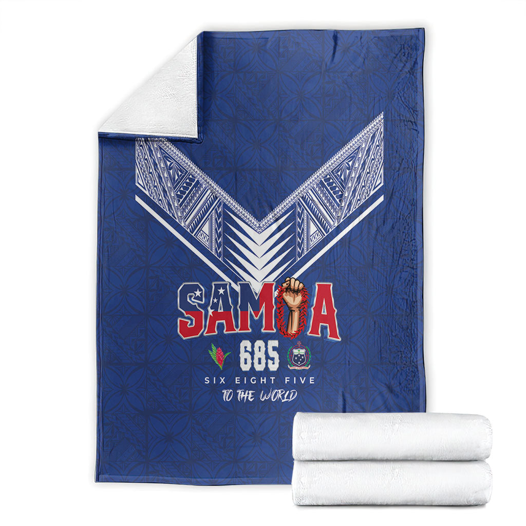 Samoa Rugby Blanket Six Eight Five to The World - Pacific Motif